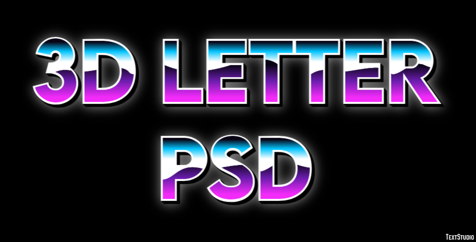 3d Letter Psd Texteffekt