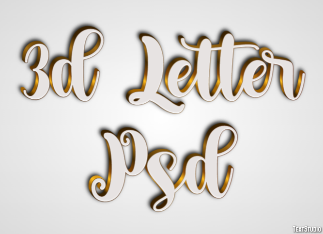 3d Letter Psd Effetto testo