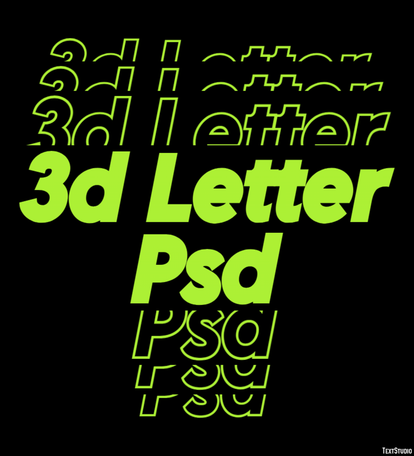3d Letter Psd Texteffekt
