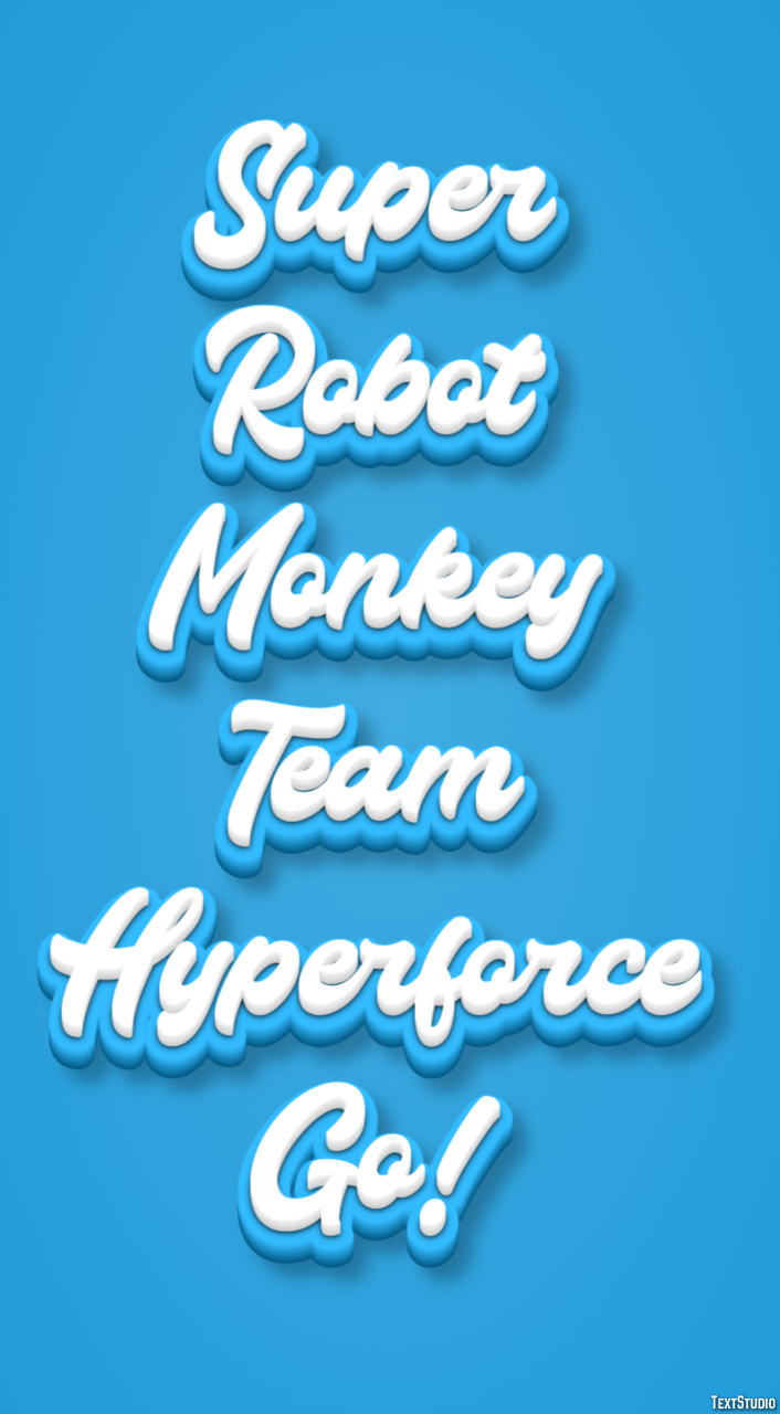 Super Robot Monkey Team Hyperforce Go! Efecto de Texto