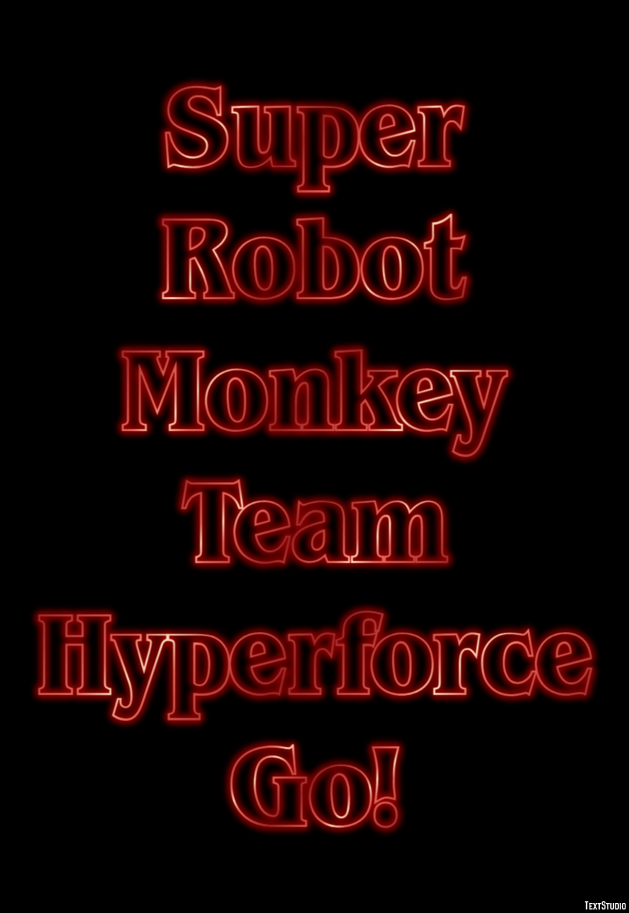 Super Robot Monkey Team Hyperforce Go! Efecto de Texto
