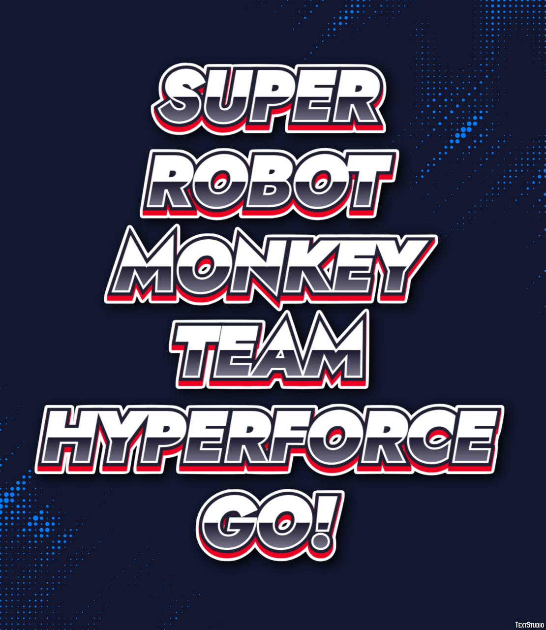 Super Robot Monkey Team Hyperforce Go! テキスト効果