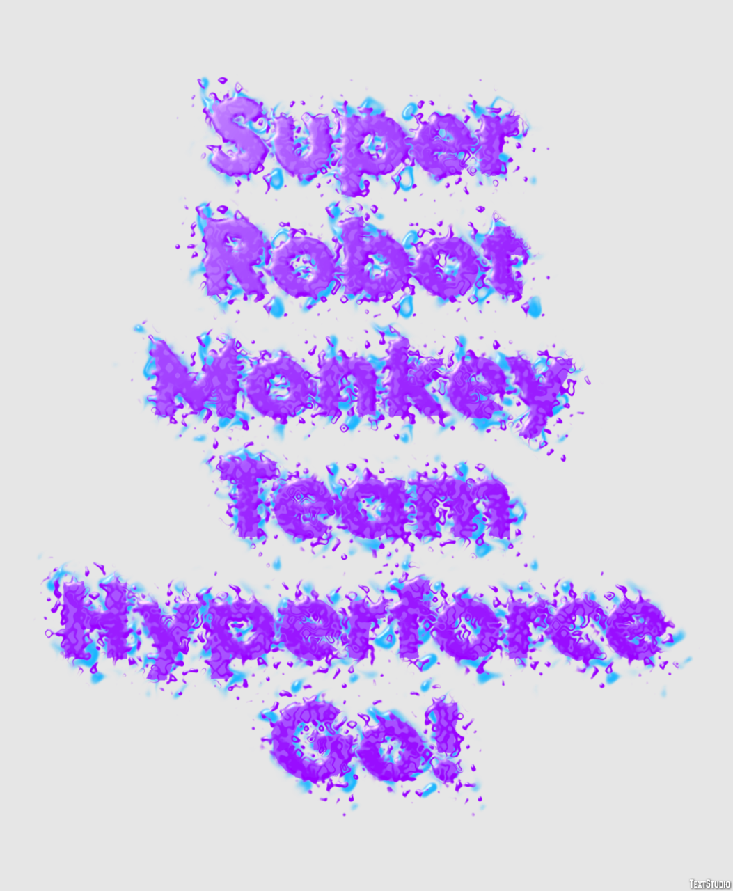 Super Robot Monkey Team Hyperforce Go! Text Effect