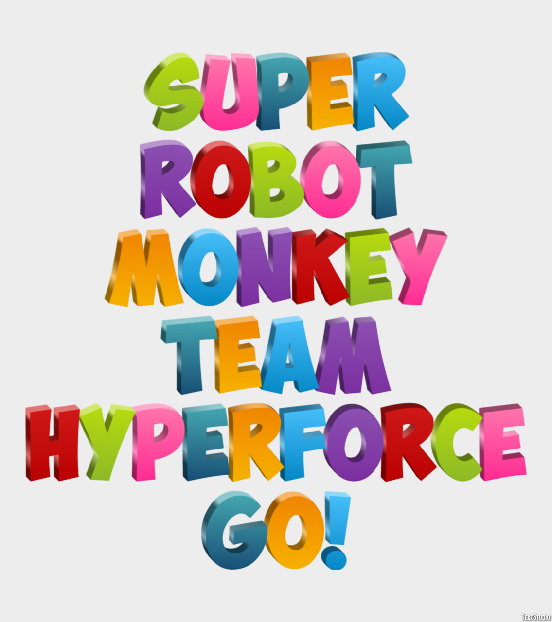 Super Robot Monkey Team Hyperforce Go! Efecto de Texto