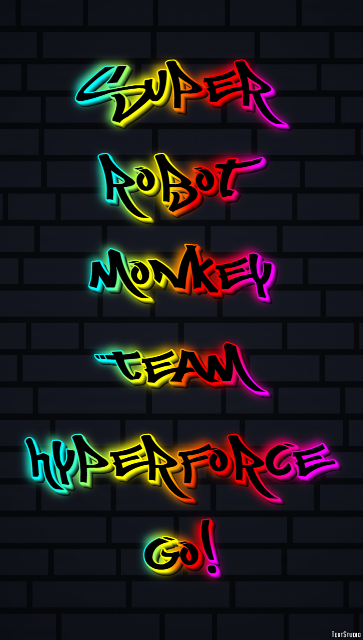 Super Robot Monkey Team Hyperforce Go! Efecto de Texto