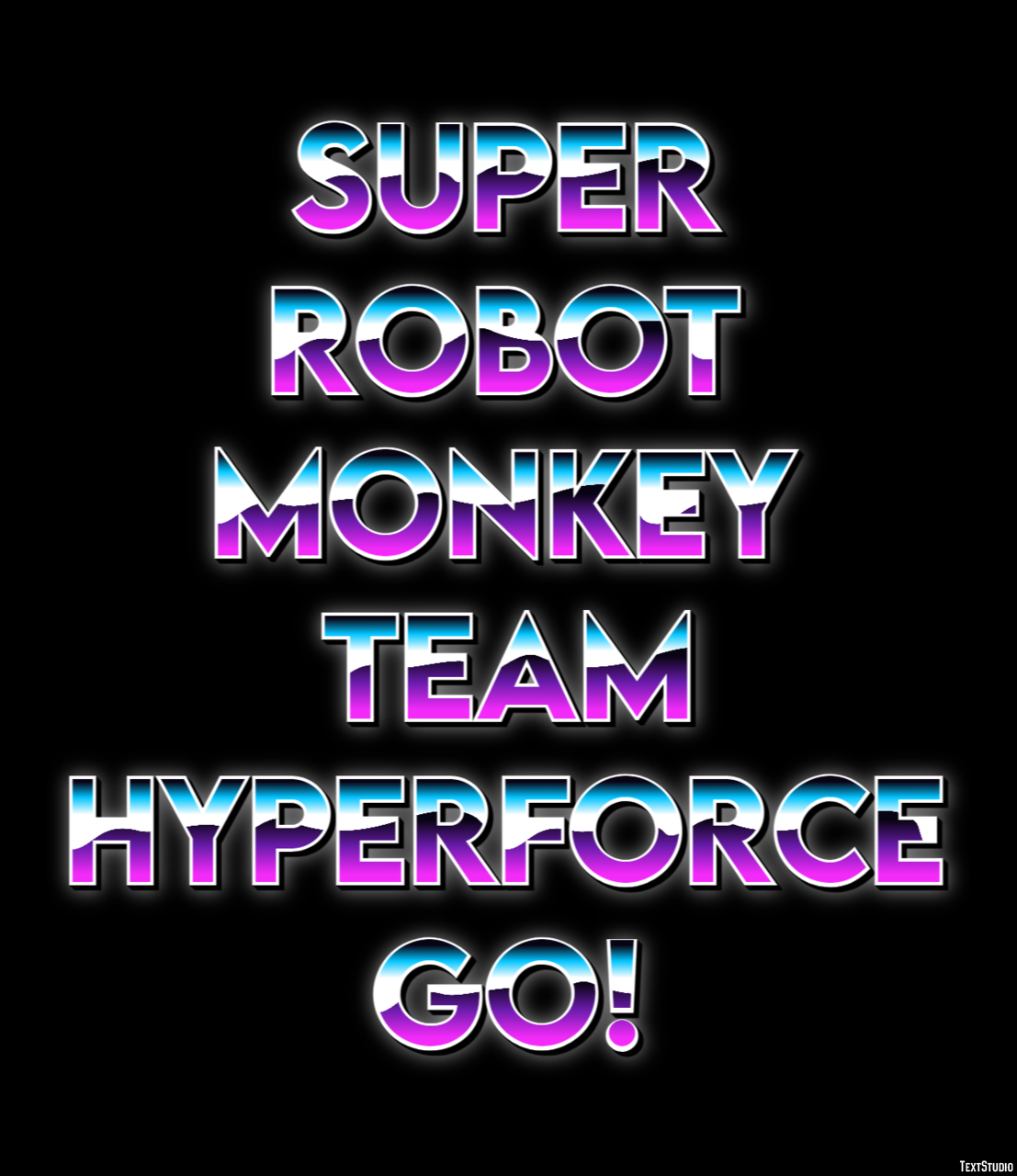 Super Robot Monkey Team Hyperforce Go! Effet de Texte
