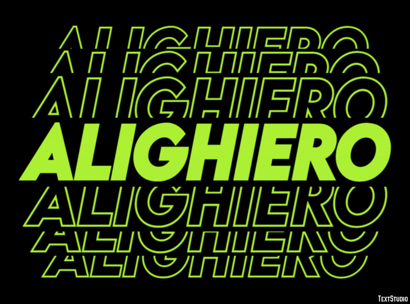 Alighiero Efecto de Texto