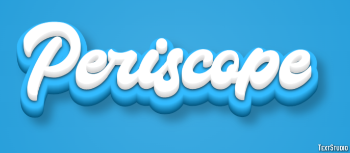 Periscope Effet de Texte