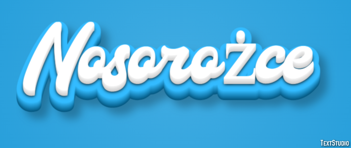 Nosorożce Efekt tekstowy