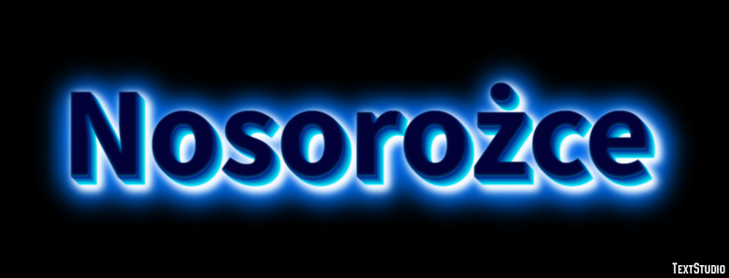 Nosorożce Efekt tekstowy