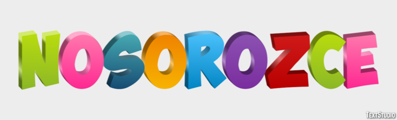 Nosorożce Texteffekt
