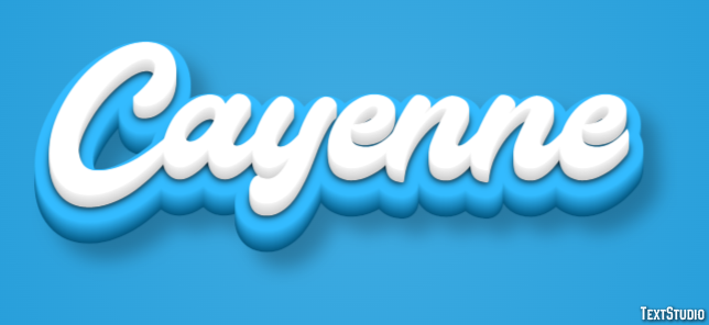 Cayenne Efekt tekstowy