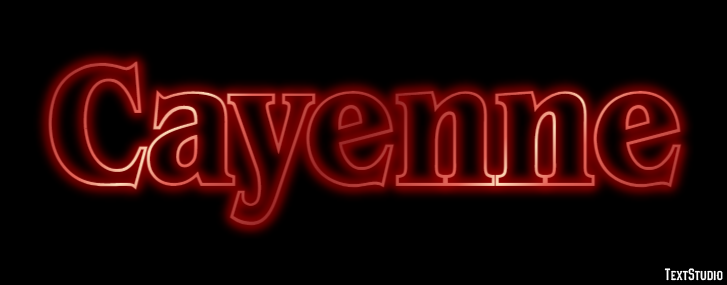 Cayenne Efekt tekstowy