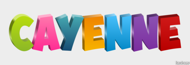Cayenne Efekt tekstowy