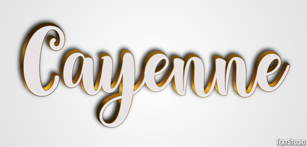 Cayenne Efekt tekstowy