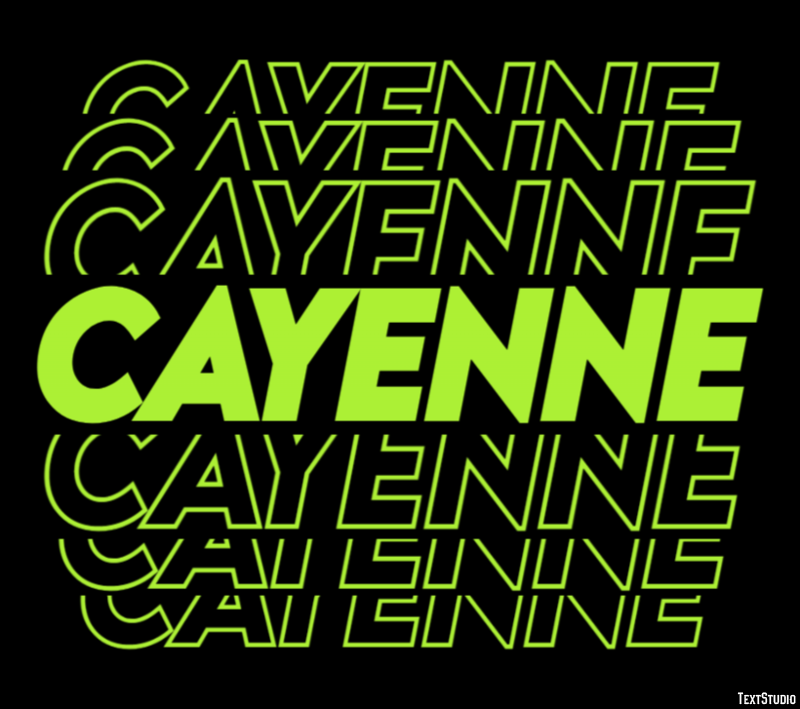 Cayenne Text Effect