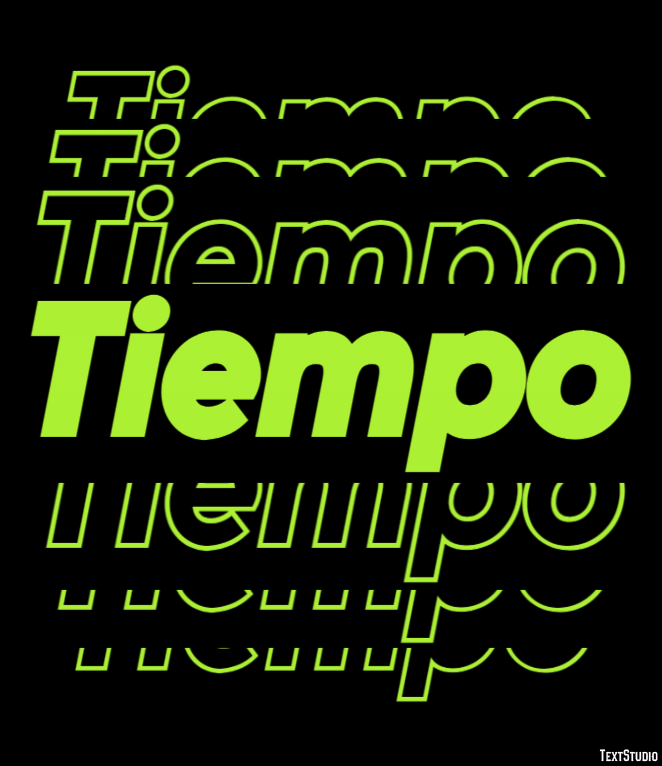 Tiempo Efeito de texto