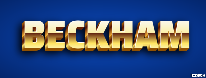 Beckham Эффект текста