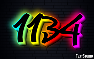 1134 Text effect