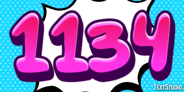 1134 Text effect