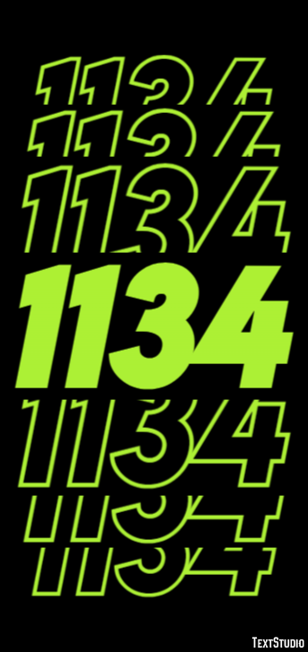 1134 Text effect