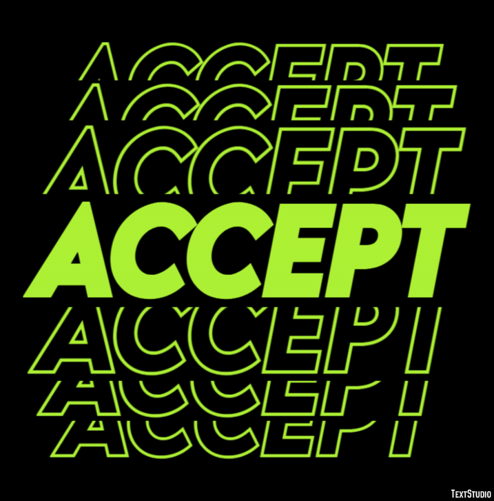 Accept Text effect