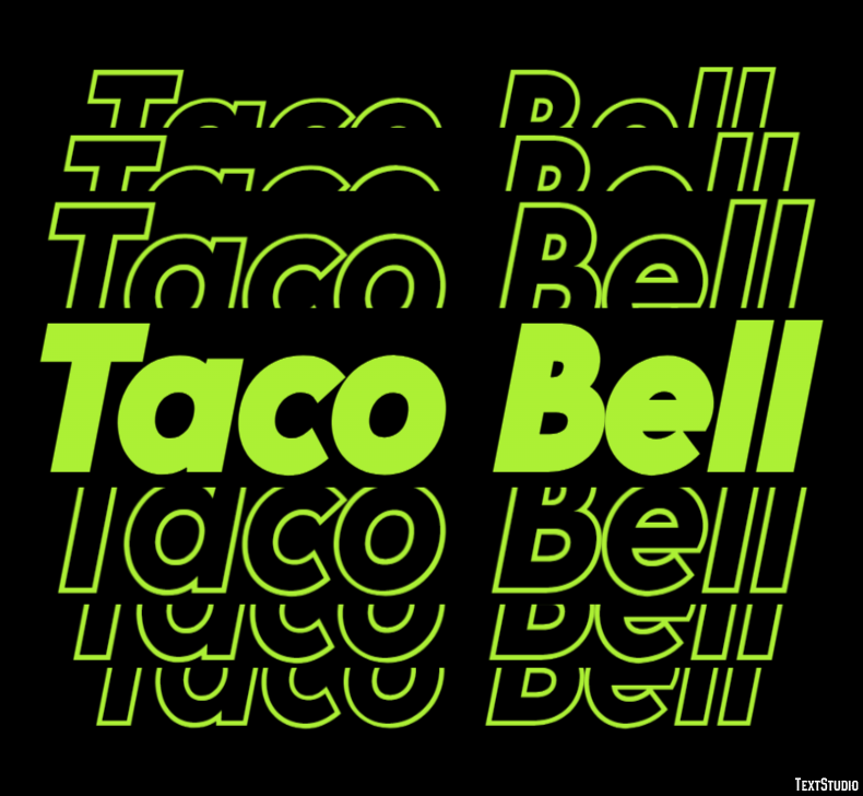 Taco Bell Effetto testo