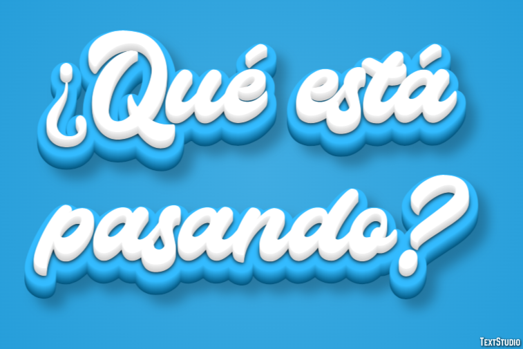 ¿Qué está pasando? Effetto testo