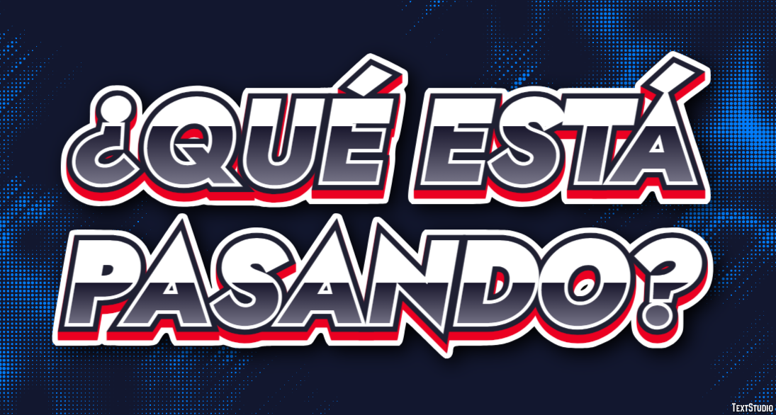 ¿Qué está pasando? Efekt tekstowy