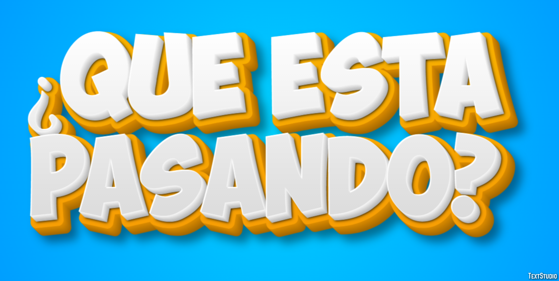 ¿Qué está pasando? Effetto testo