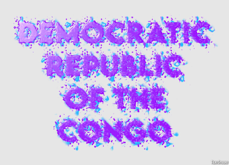 Democratic Republic of the Congo Text effect
