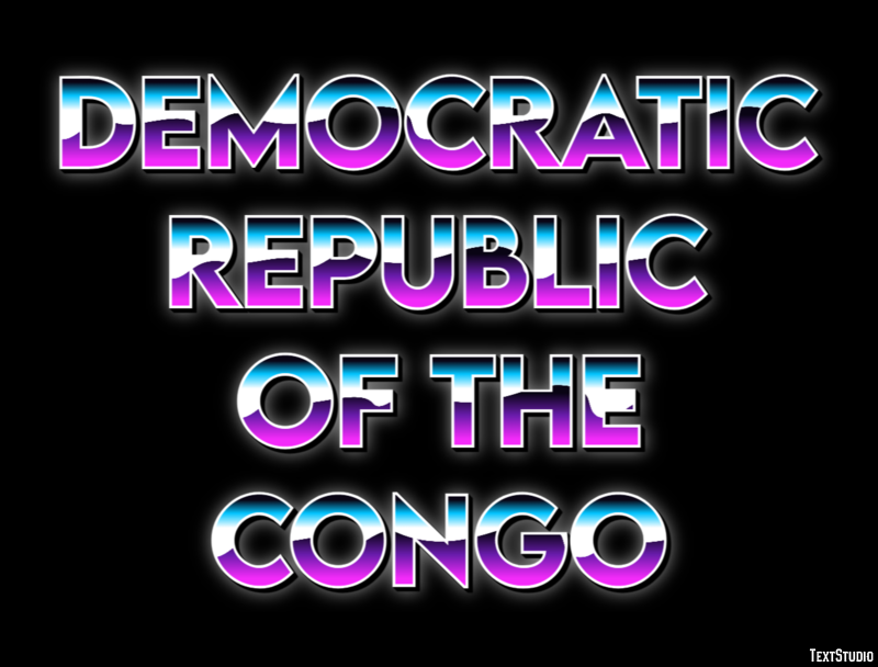 Democratic Republic of the Congo Text effect