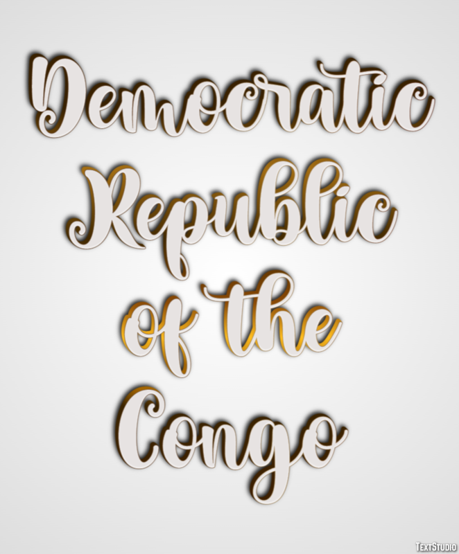 Democratic Republic of the Congo Text effect