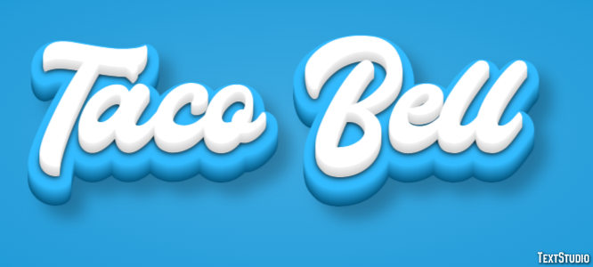 Tàco Bell Efeito de texto