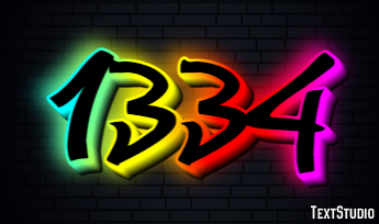 1334 Text effect