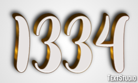 1334 Text effect