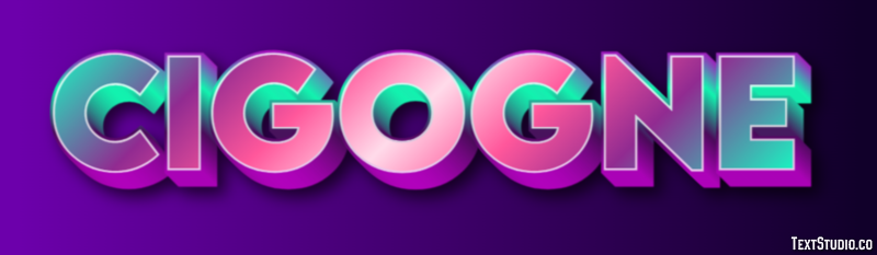 Cigogne Efecto de texto
