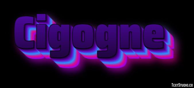 Cigogne Efecto de texto