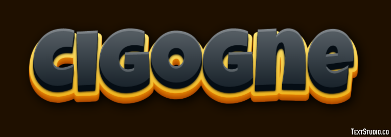 Cigogne Effet de Texte