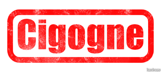 Cigogne Effet de Texte
