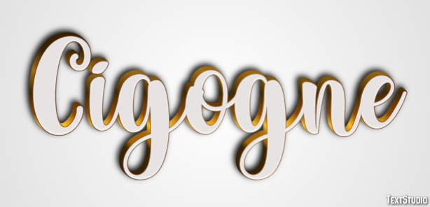 Cigogne Effet de Texte