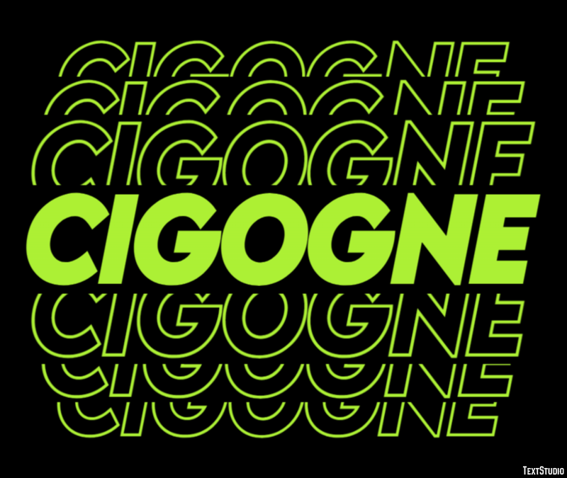 Cigogne Efecto de texto