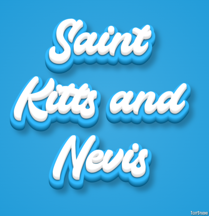 Saint Kitts and Nevis Text effect