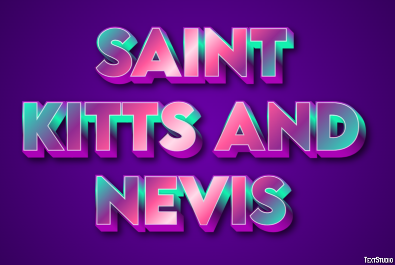 Saint Kitts and Nevis Text Effect