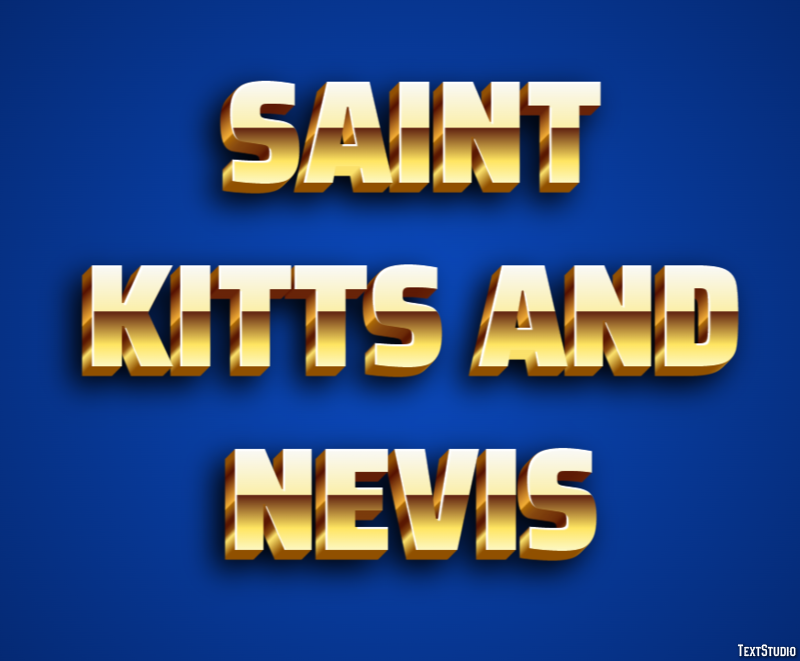 Saint Kitts and Nevis Text effect