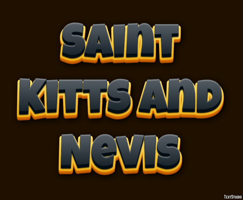 Saint Kitts and Nevis Text effect