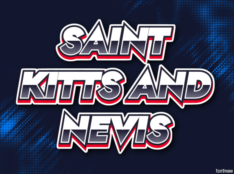 Saint Kitts and Nevis Text Effect