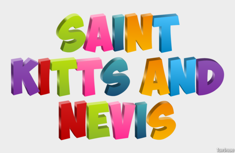 Saint Kitts and Nevis Text Effect