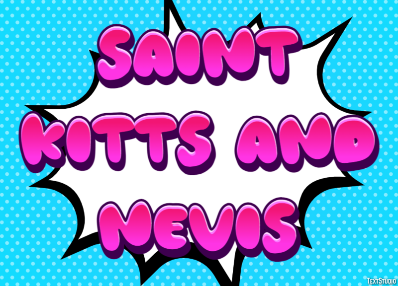 Saint Kitts and Nevis Text effect