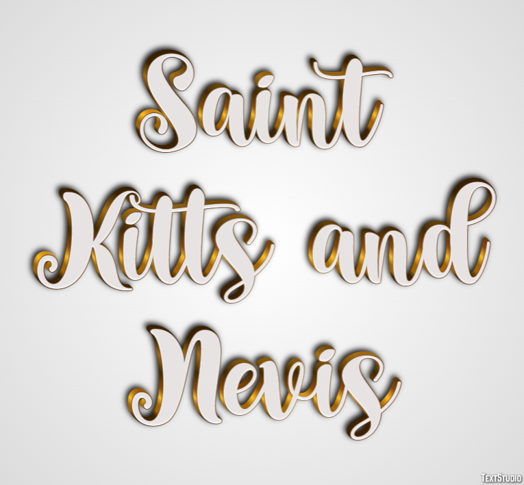 Saint Kitts and Nevis Text Effect